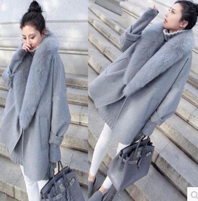蓝色毛呢大衣女秋冬新款,2016女装大衣新款图片
