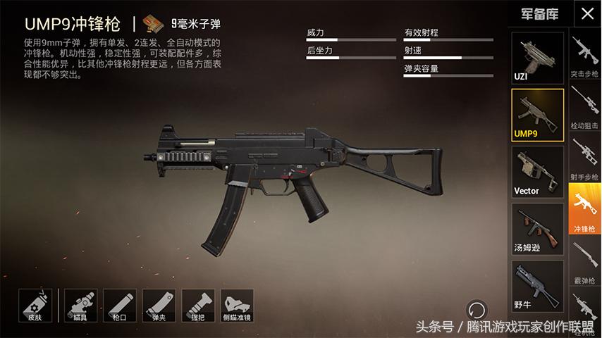 和平精英mp5k冲锋枪在什么地图,和平精英p90冲锋枪vs野牛冲锋枪