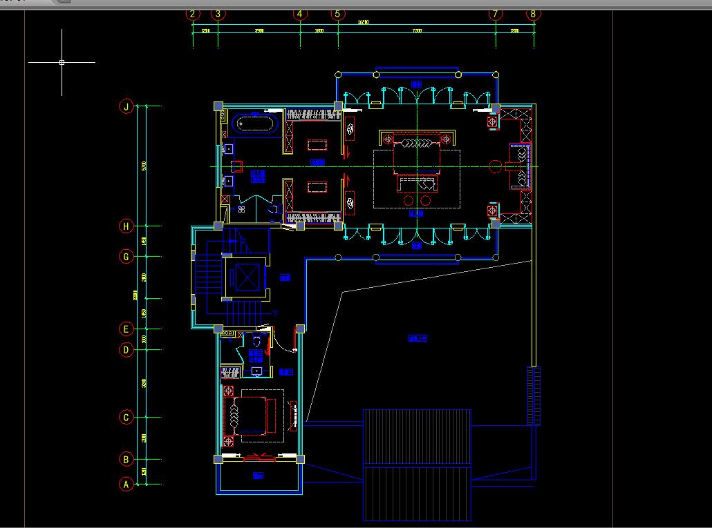 成都天府新区中式合院带装修,中德麓府四合院设计施工图