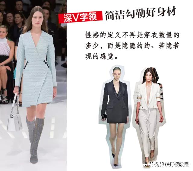 大v领连衣长裙裁剪视频,v字领的无袖长裙裁剪图