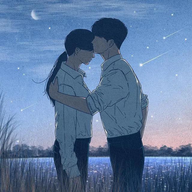 韩国插画师霸道总裁插画,韩国插画师笔下的情侣日常