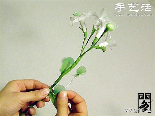 彩菊的制作方法,网袜花手工制作