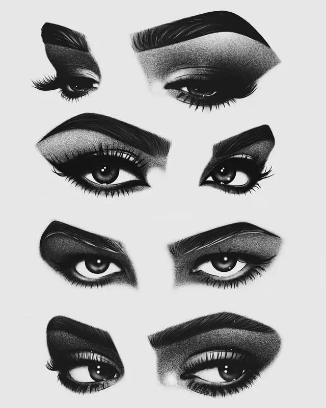 各种眼睛画法大合集,各种眼睛的画法教程容易记