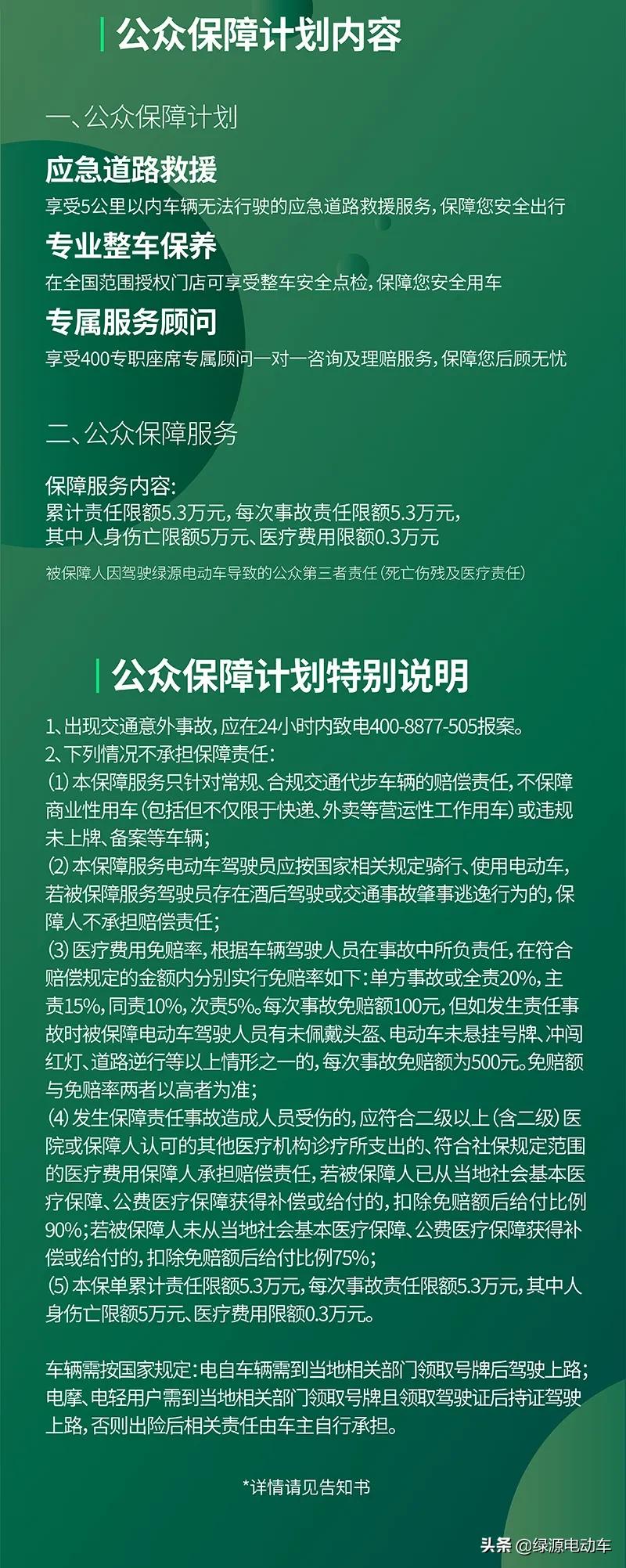 绿源保障计划全面升级!到期可续,线上办理,最高赔付53000元