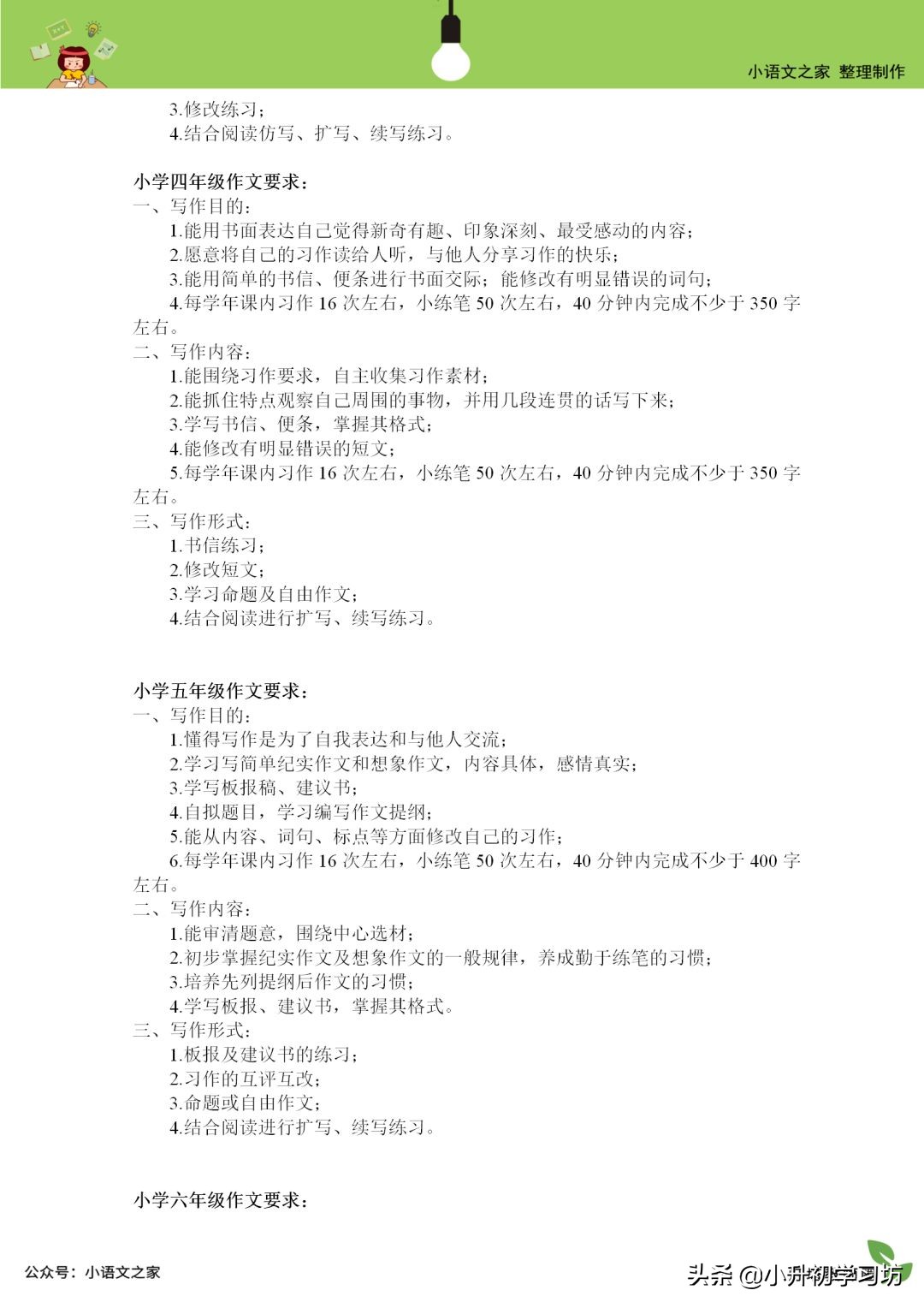 小学作文免费资料,小学作文写作方法与技巧教案