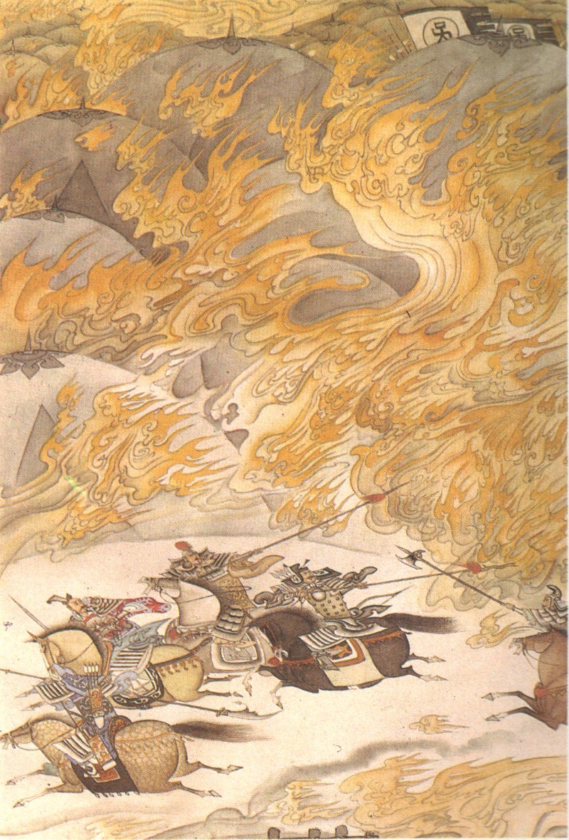 工笔三国演义五虎大将图,陈全胜小说插图