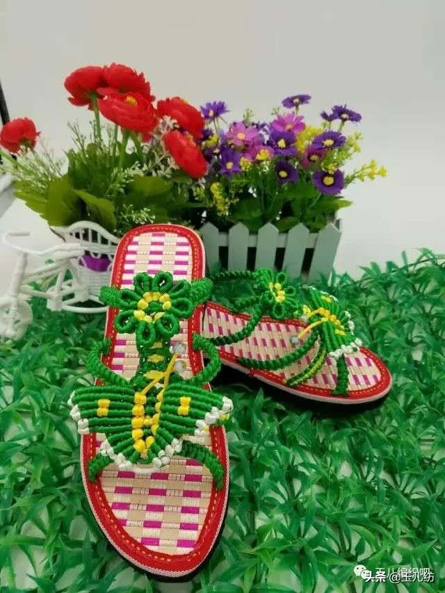玉儿纺钩织牡丹凉拖鞋的全集教程,十全十美手工凉拖鞋编织教程