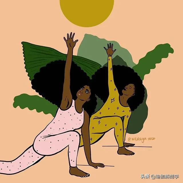 瑜伽小人唯美漫画,瑜伽倒立漫画图片