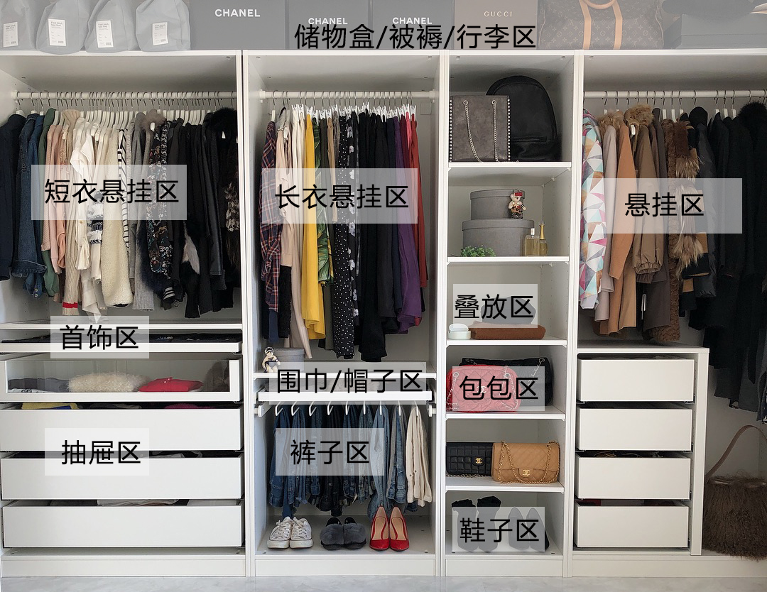 衣帽间衣柜灯光布局,衣帽间设计布局内部尺寸