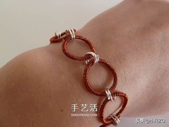 铜线手工制作手链,铜丝手链diy