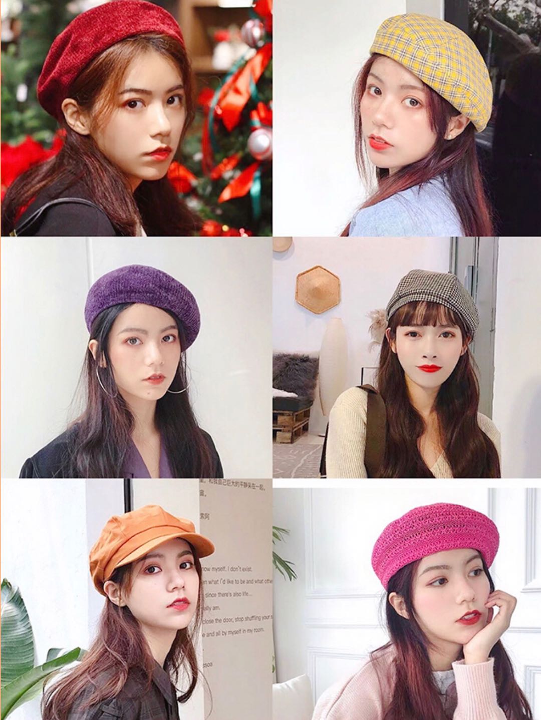 秋冬百搭超级好看贝雷帽,高级感穿搭冬季贝雷帽