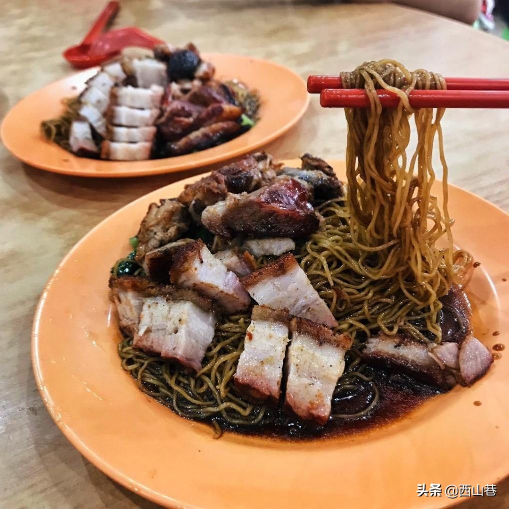 马来西亚天桥下的云吞面,马来西亚夜市的云吞面