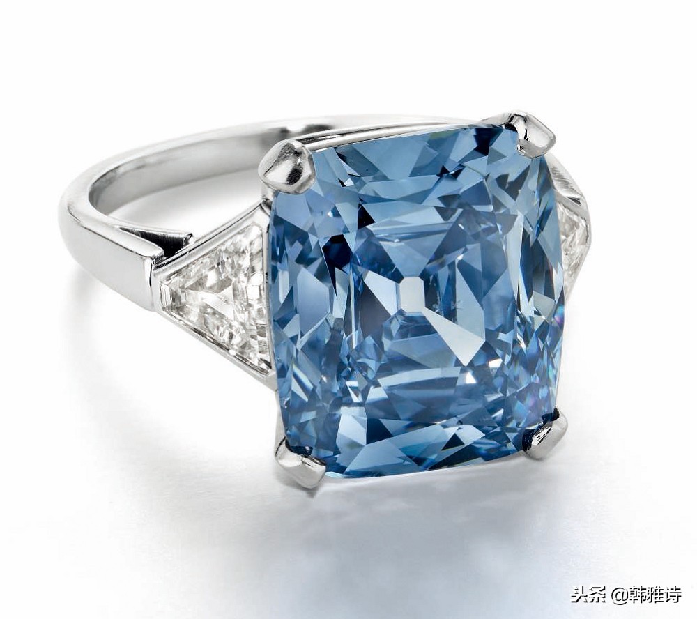 Bulgari宝格丽8.08ct鲜彩蓝钻戒指100000000元左右成交