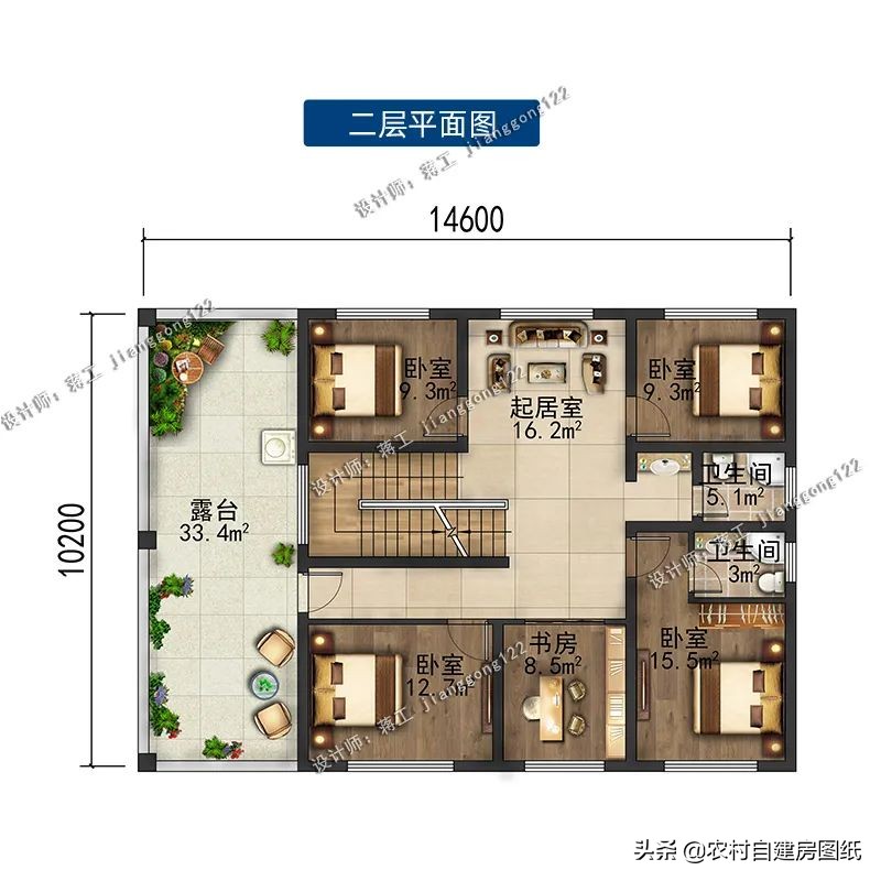 二层带车库露台农村别墅,带车库的二层农村小别墅实景房