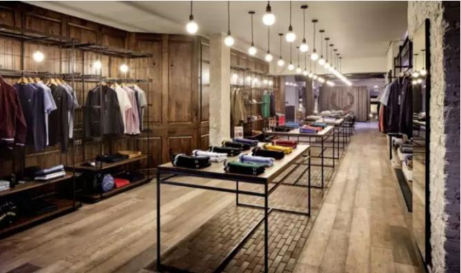 没有墙体服装店设计布局,服装店展厅直播间布局平面图