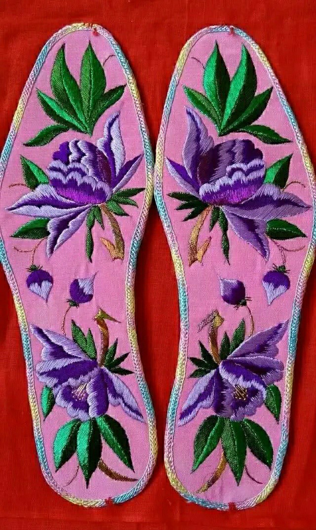 八瓣花鞋垫图案怎么绣,绣鞋垫花样图案大全