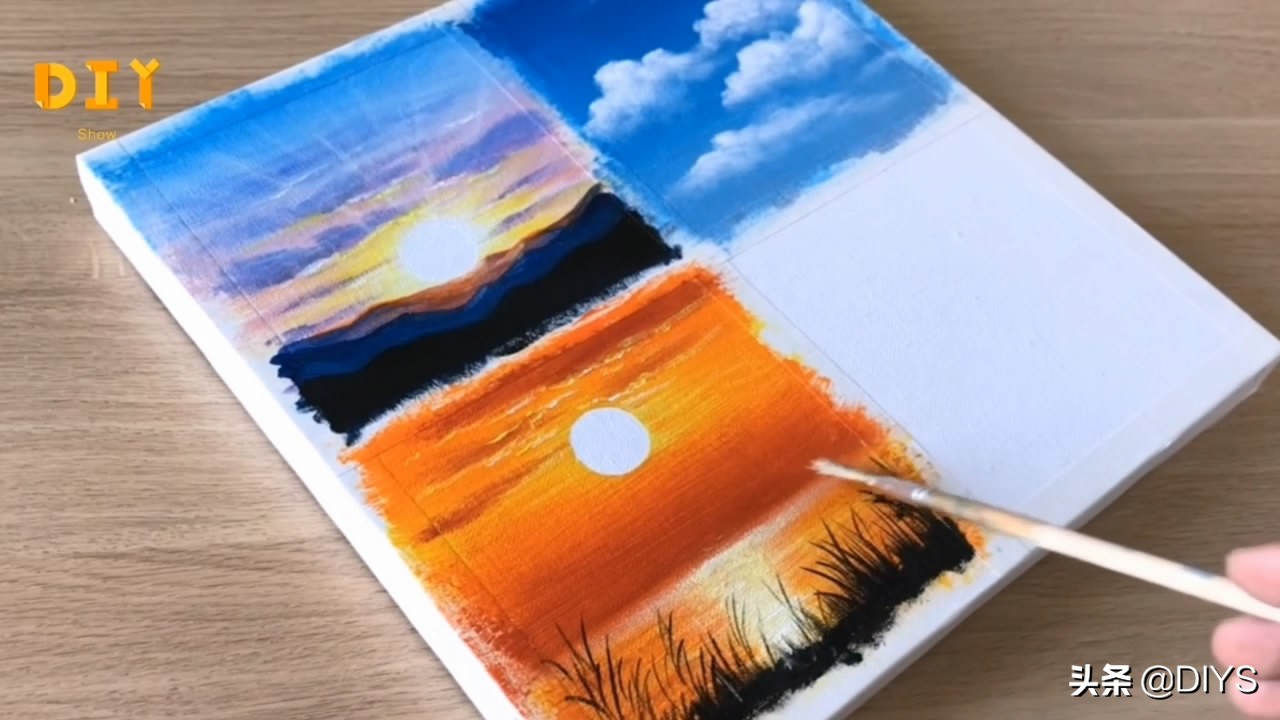 手工绘画制作大全简单又漂亮,简单好看的天空画