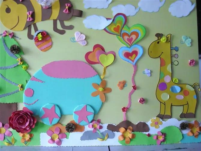 幼儿园墙壁装饰简单环创,幼儿园环创可爱墙面布置简单大气