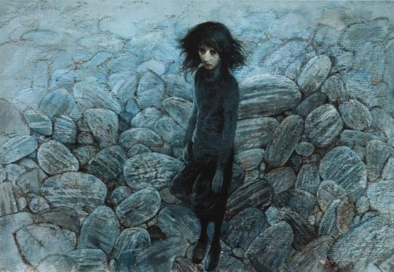 何多苓连环画雪雁,何多苓的经典创作雪雁