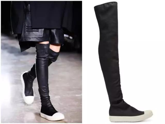 烟灰色牛仔裤怎么搭过膝靴,小香风皮毛外套搭配牛仔裤过膝靴