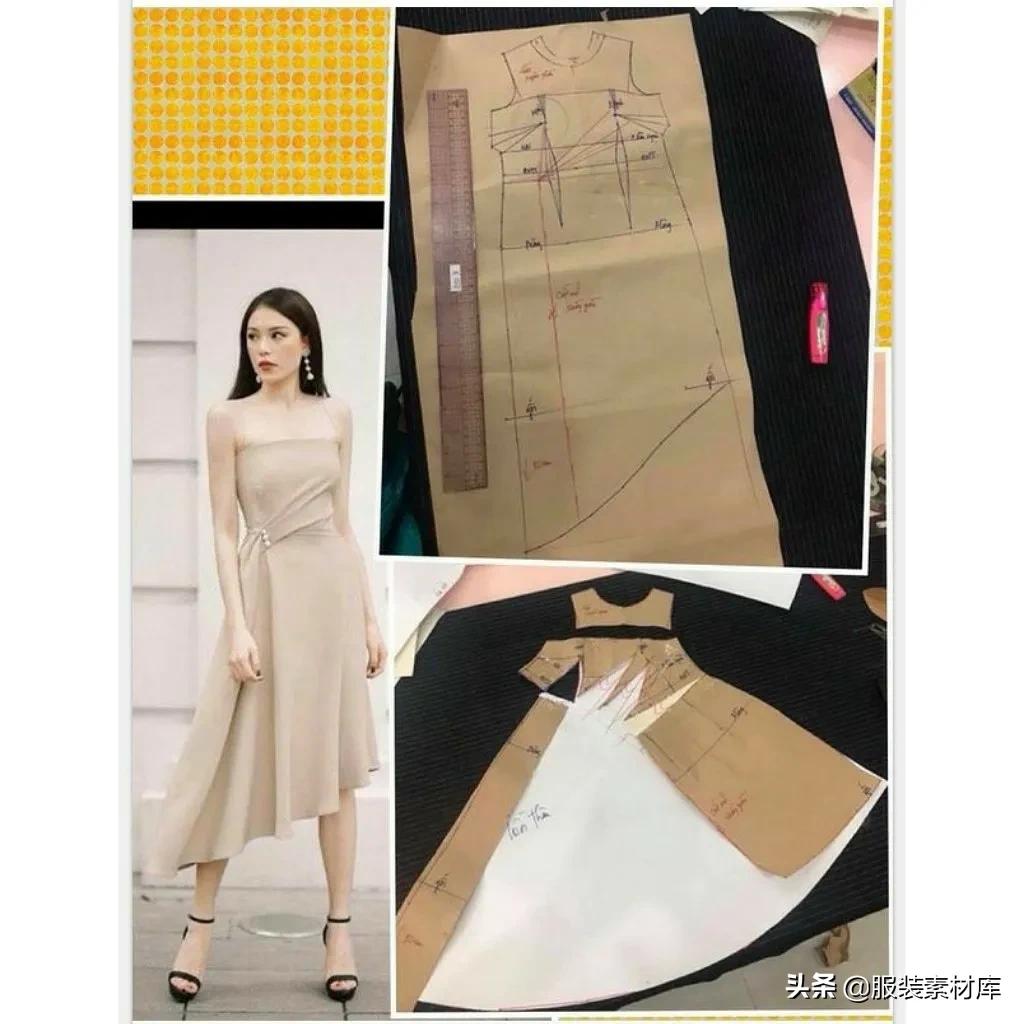 超简单的款式图,时尚法式图纸