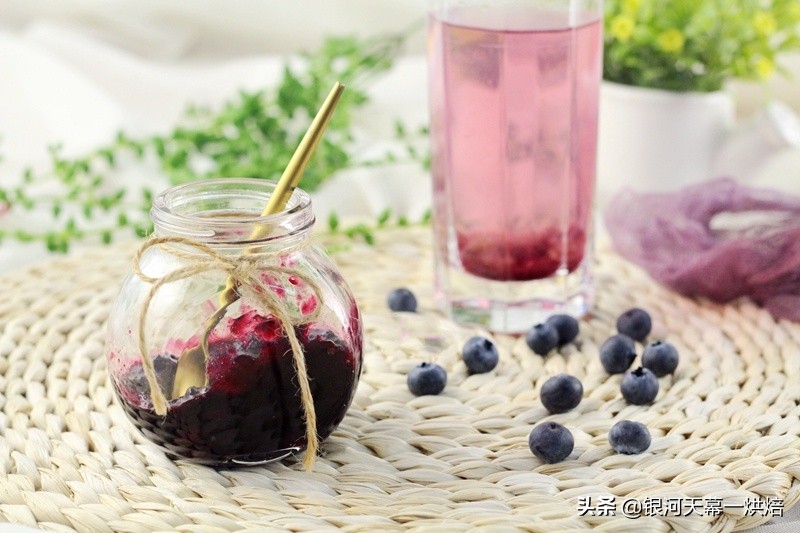 自制面包夹心无糖蓝莓果酱的做法,蓝莓吐司蛋糕空气炸锅做法
