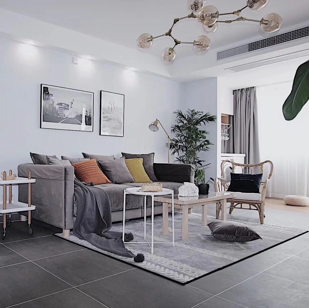 黑白灰现代简约风格铺什么地砖,简约式最流行灰色地砖