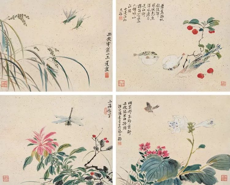 清代花鸟鱼虫画,清代国画名家花鸟鱼虫