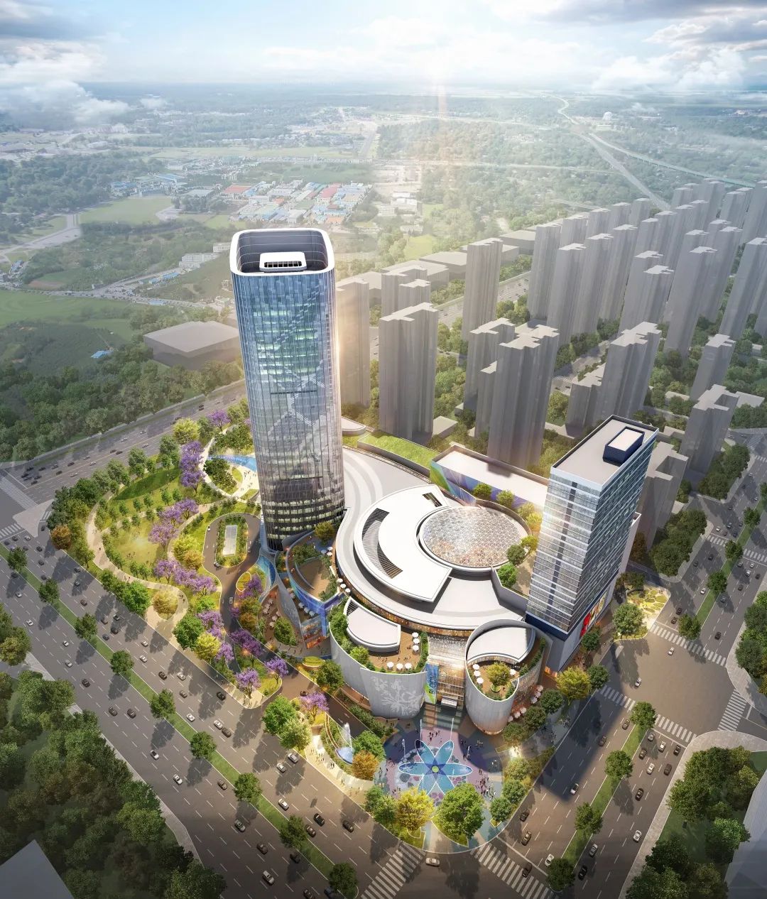 160米！沈阳“中海和平之门”商业部分封顶