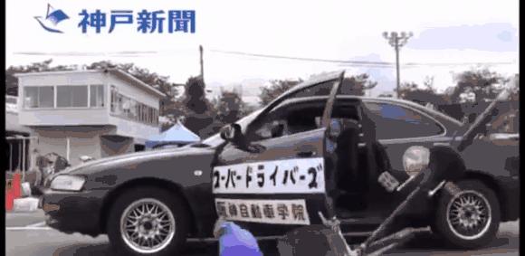 日本警示教育现场演绎交通安全,日本卡车在学校撞击儿童