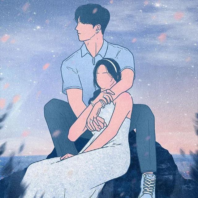 韩国插画师霸道总裁插画,韩国插画师笔下的情侣日常