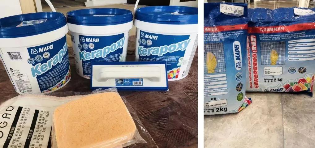 石材拼花地面铺贴过程,石材马赛克拼花