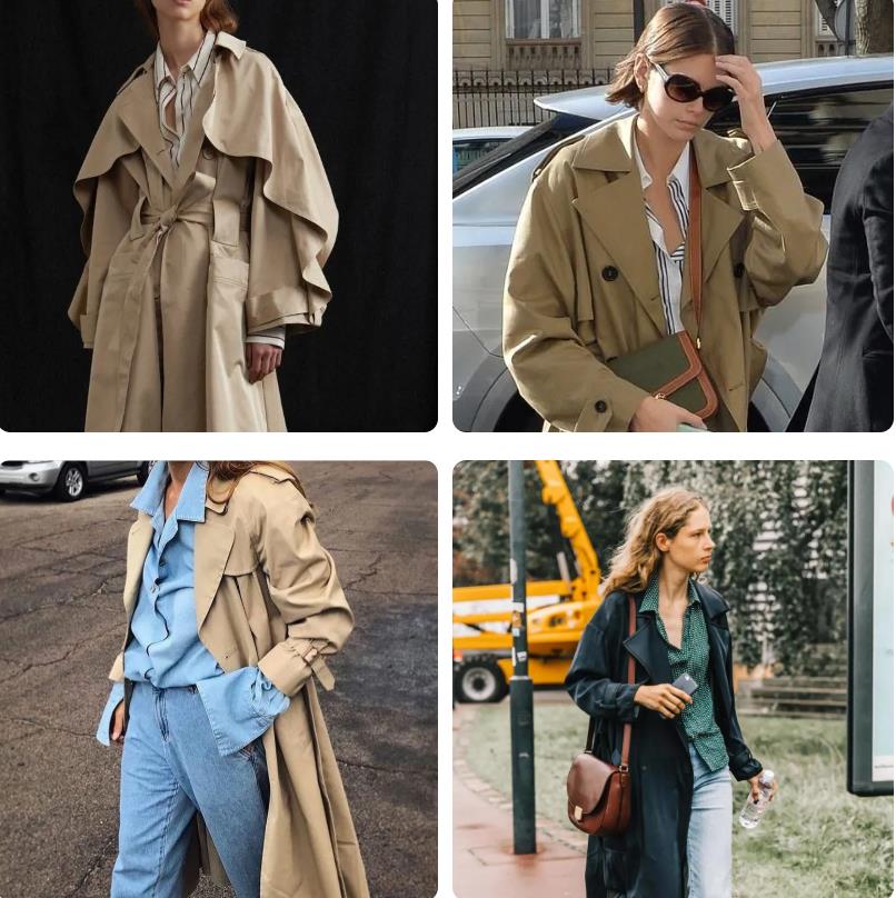 风衣10套穿搭,永不过时的风衣搭配图