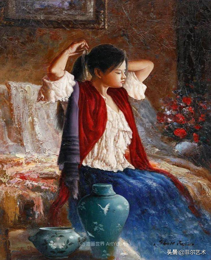 韩国画家朱世柱的作品非常出色，温暖、音乐和神秘