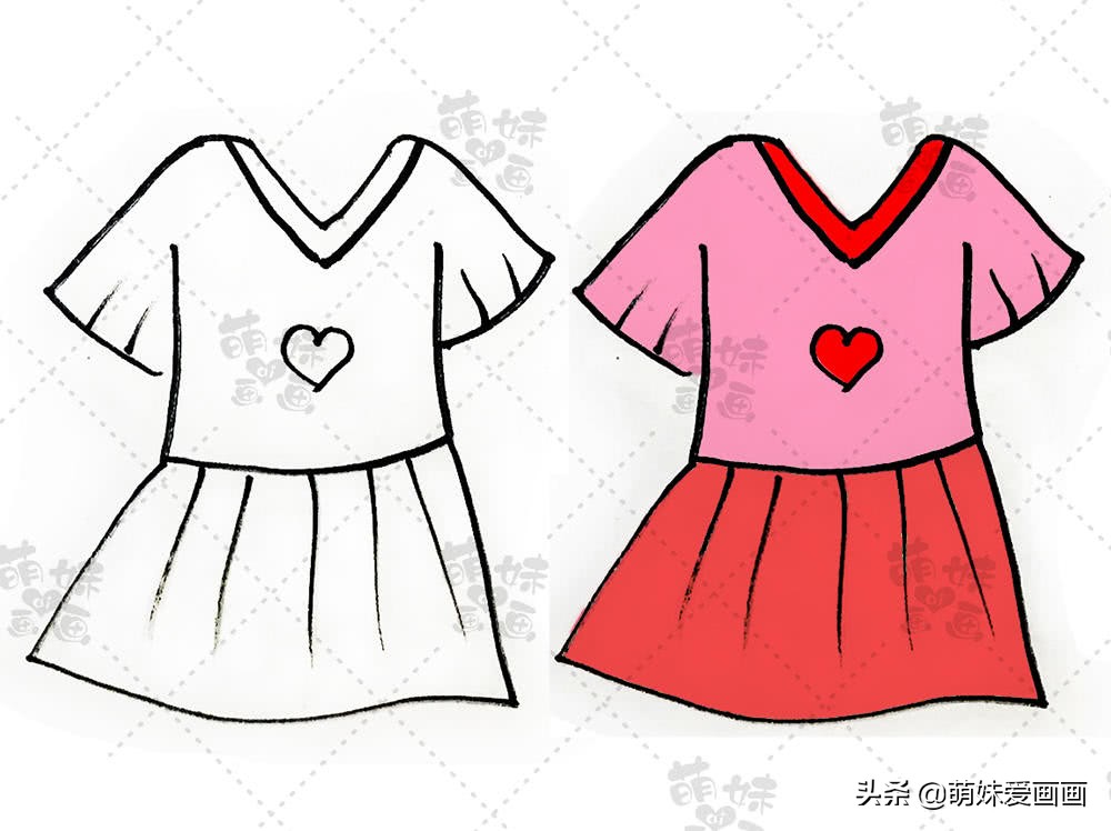 夏天主题儿童画简笔画,人物简笔画简单又漂亮手抄报