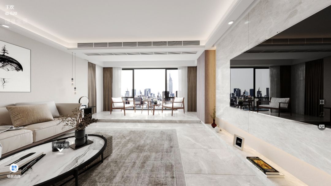 丽园作品丨香槟左岸180㎡灰度空间给未来留个白