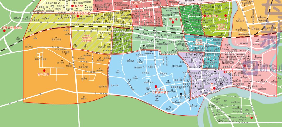 新余一中划片学区房高清图,新余绿景水岸四中是划片吗