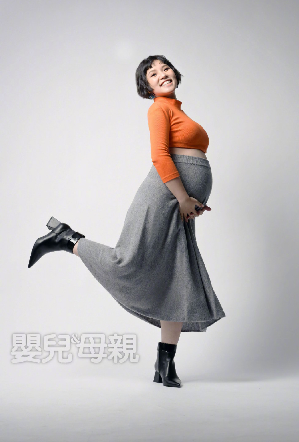 谢依霖二胎产后的照片,谢依霖产前产后