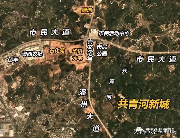 茂名共青河新城,茂名共青河新城三个楼盘