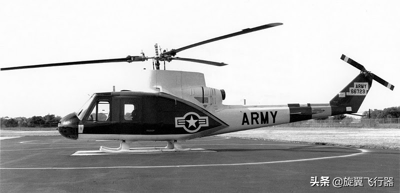 贝尔高速复合式直升机初尝试，加装喷气发动机和机翼的贝尔533