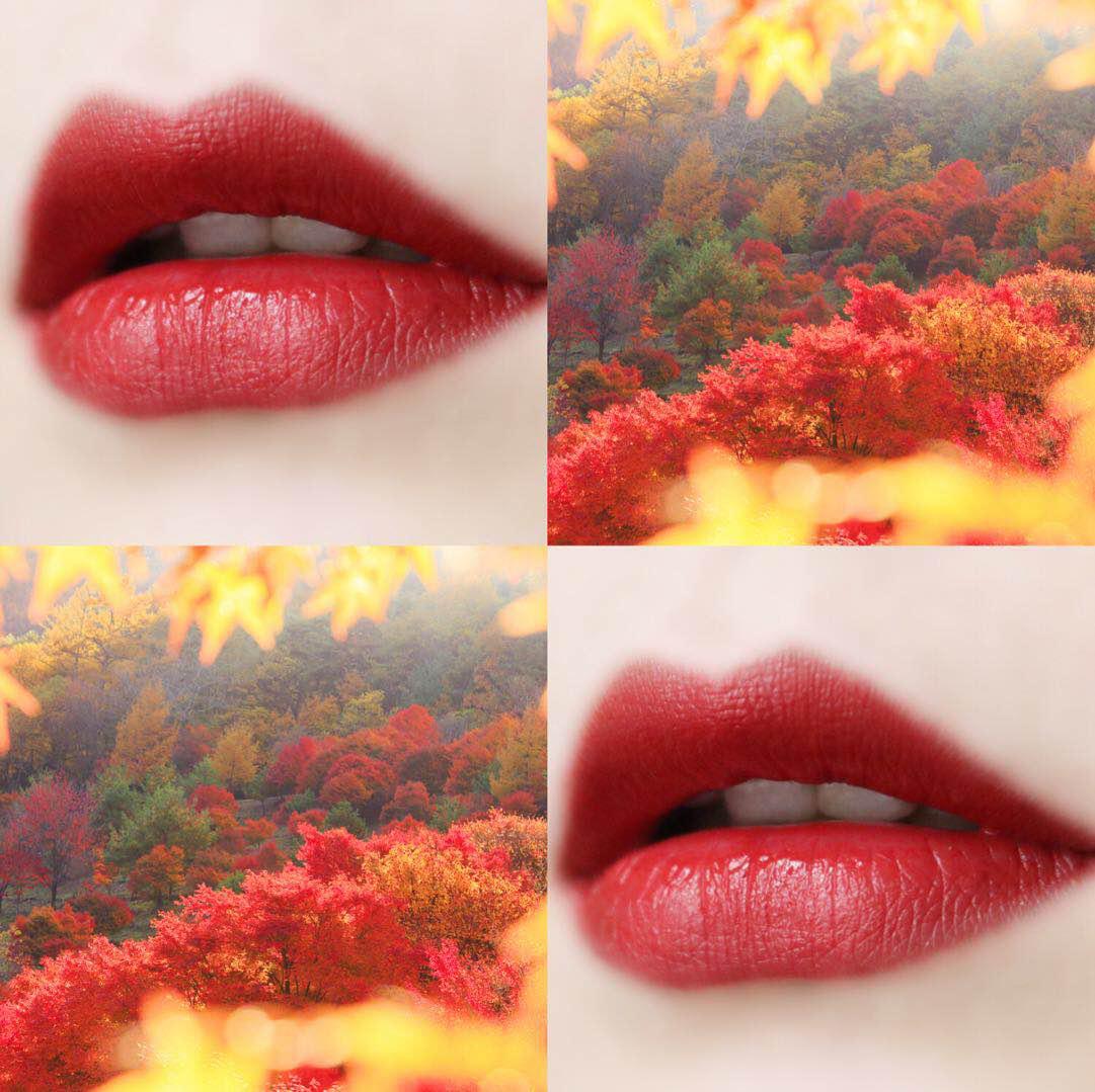 兰瑟口红洒脱608枫叶红,兰瑟真丝派口红08测评