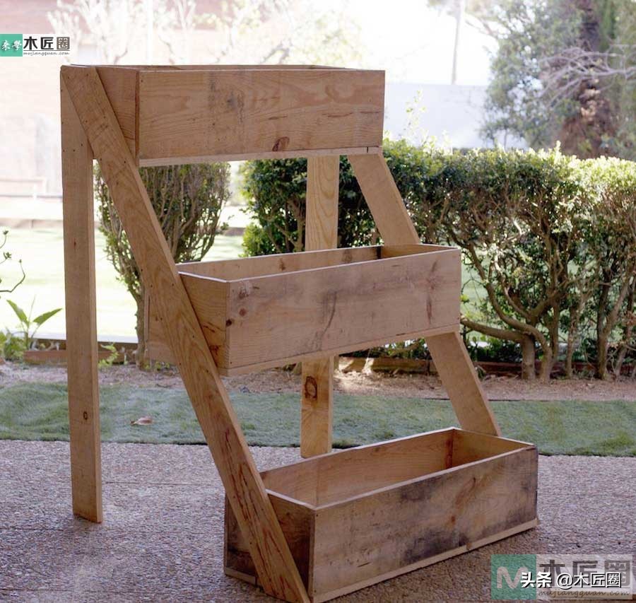 自制花盆架,手工花盆怎么装饰