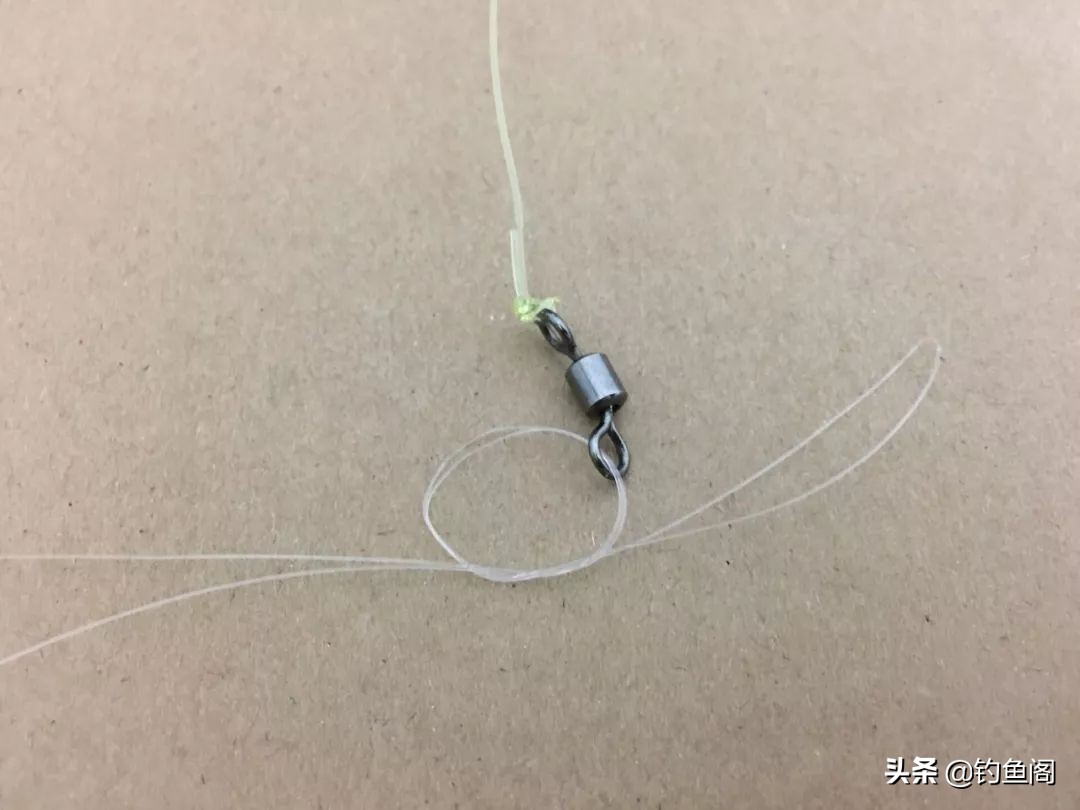 台钓子线连接八字环最结实的方法,野钓子线与八字环的连接方法