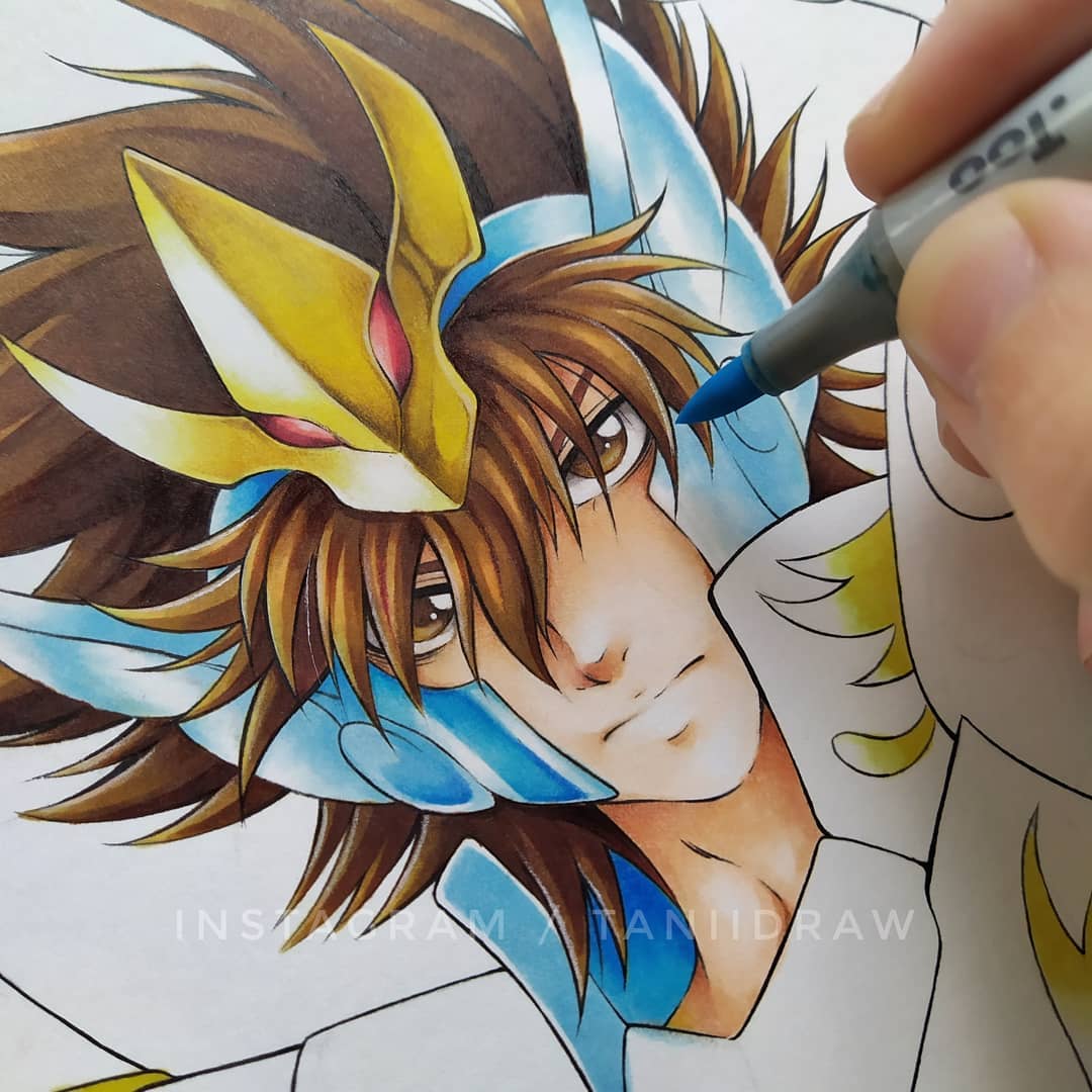 动漫60色马克笔画可爱动漫人物,touchmark马克笔手绘动漫