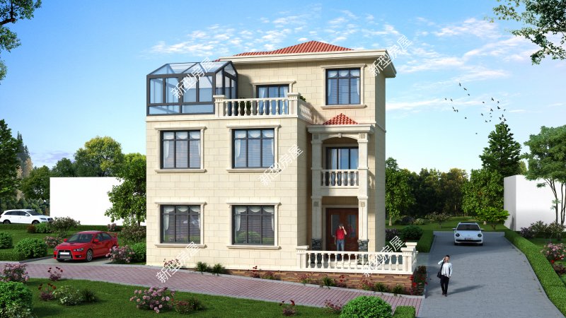 自建房欧式风格门头,农村住宅门头欧式