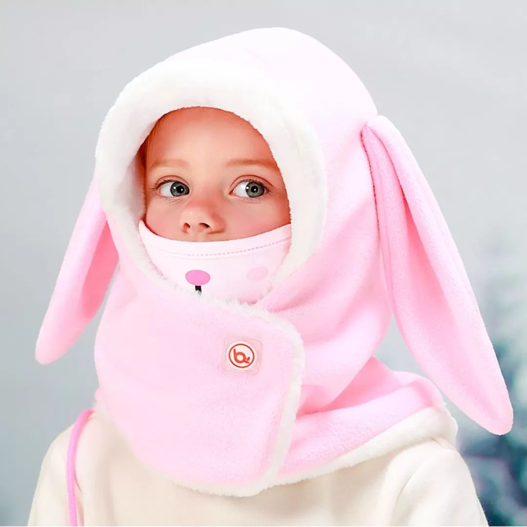 暖和舒适的婴儿冬季帽子,韩版宝宝冬季可爱超萌保暖针织帽