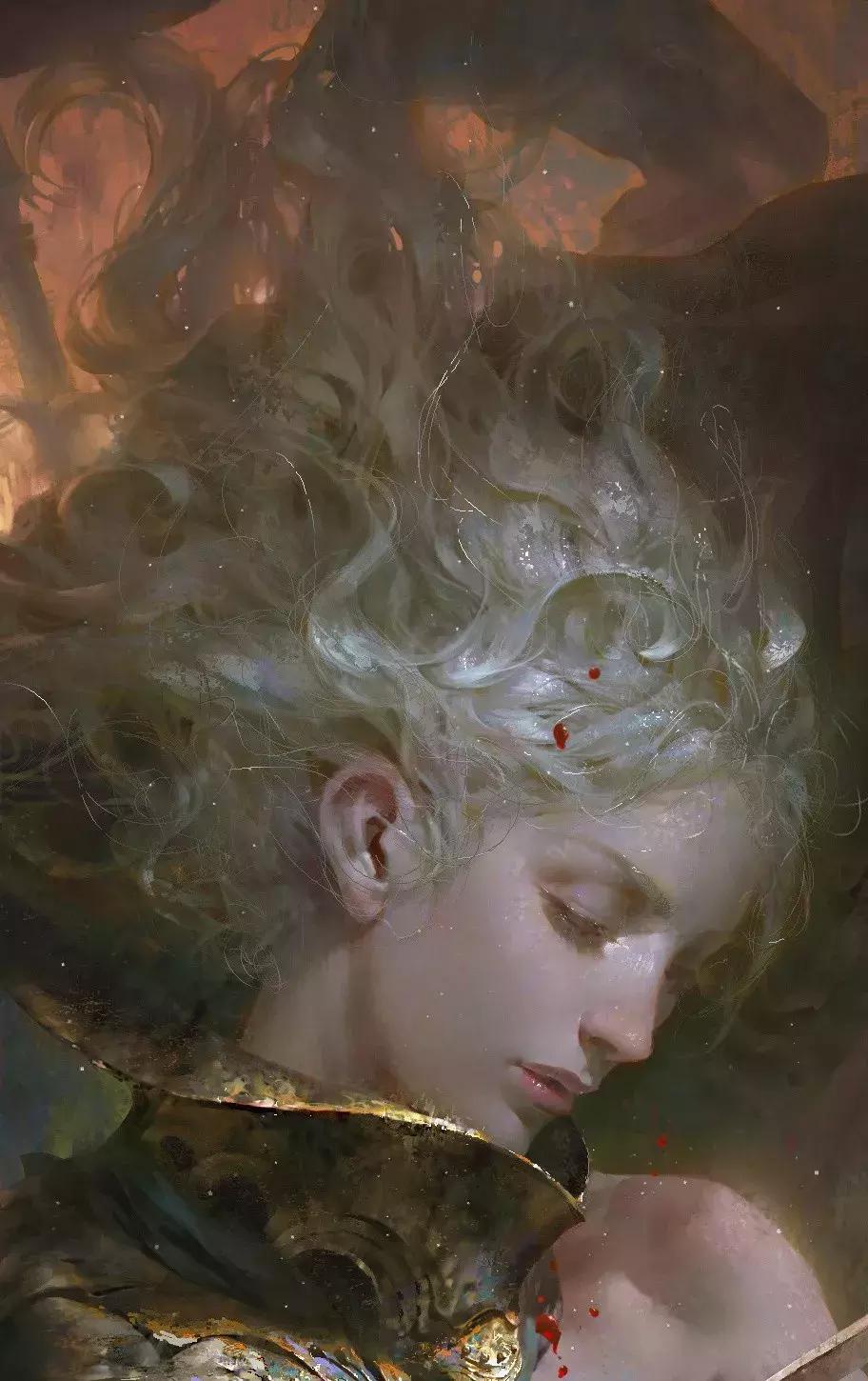 他的手绘原画太牛了，笔下美*欲人**欲飘仙，色调与笔感美煞无数网友