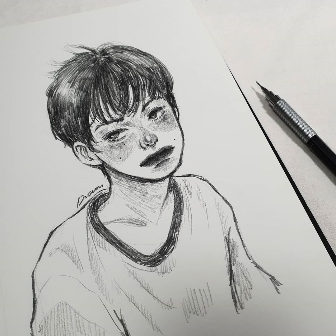 一支铅笔画素描风景,一支铅笔画出来的画