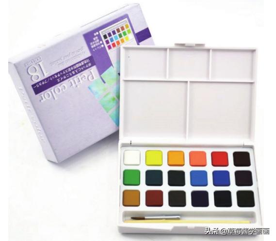 水彩画入门应该用什么牌子颜料,普通水彩颜料画水彩画教学