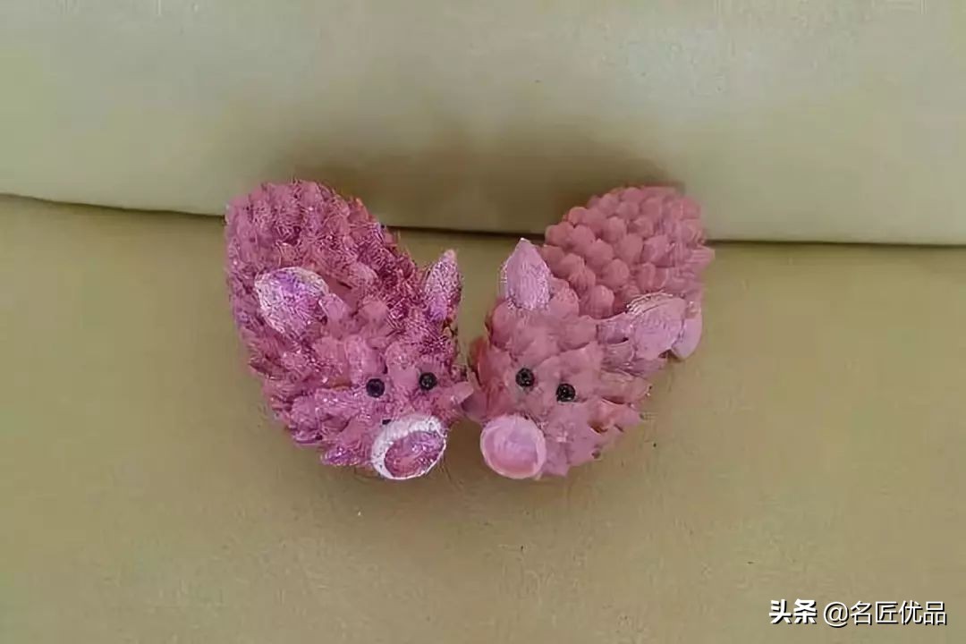 松塔创意手工实用又好看,松塔创意手工动物